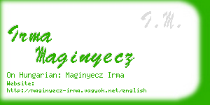 irma maginyecz business card